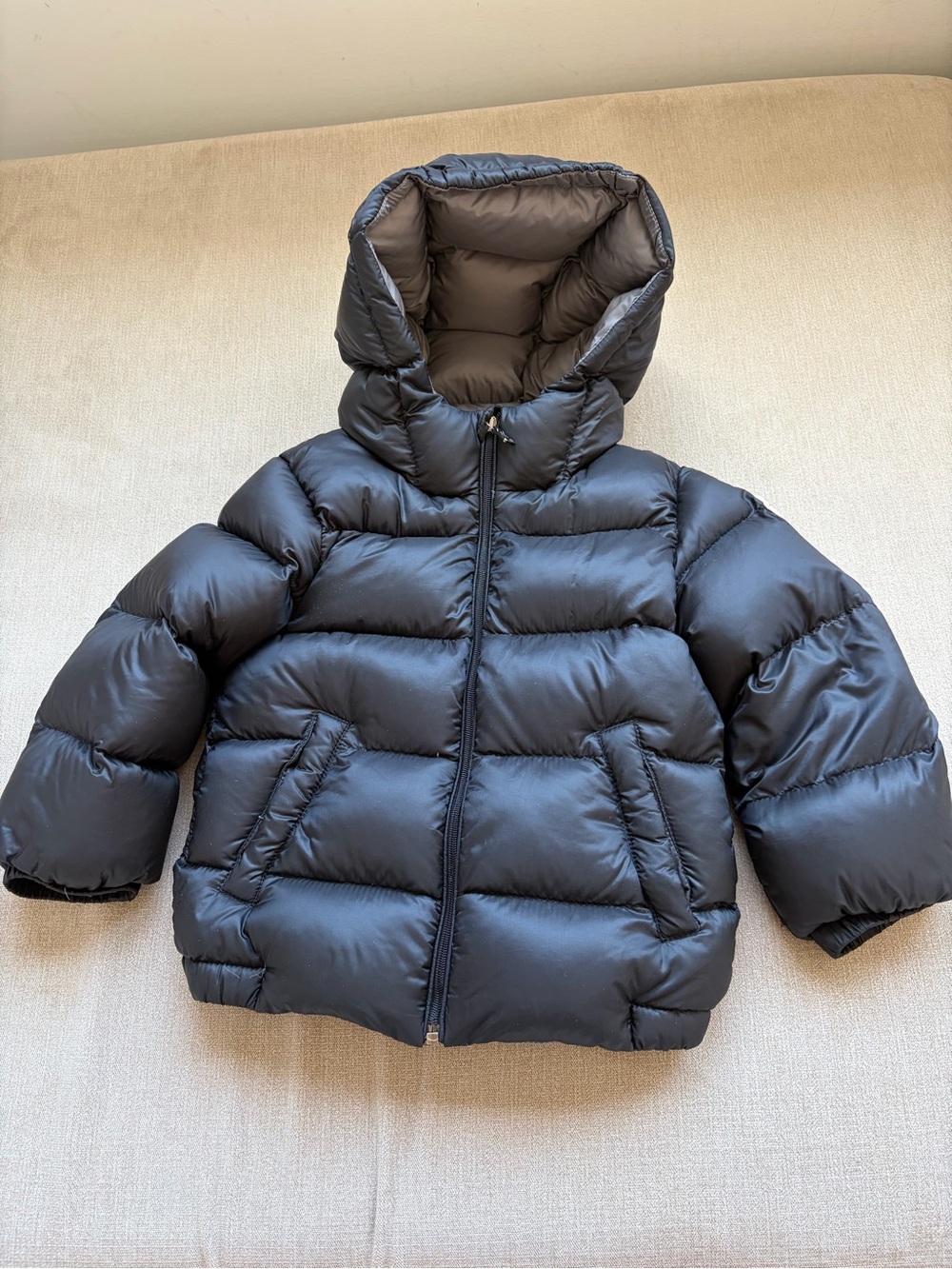 Moncler black and gray puffer 18-24 m